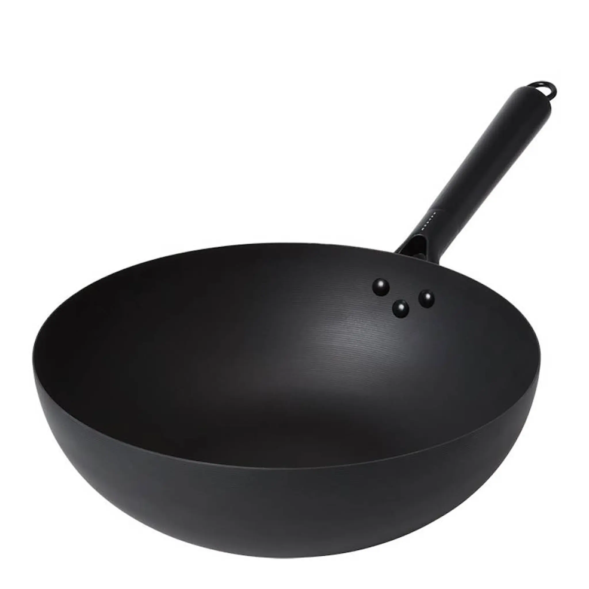 Satake Wokpanna kolstål med trähandtag 32 cm svart