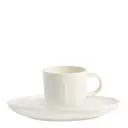 Senja kopp med fat 29 cl vit