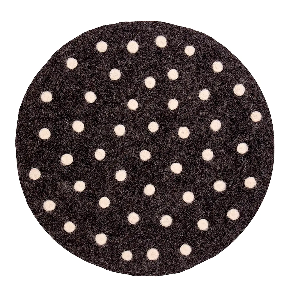 Felt Istuintyyny 37 cm Musta pilkullinen