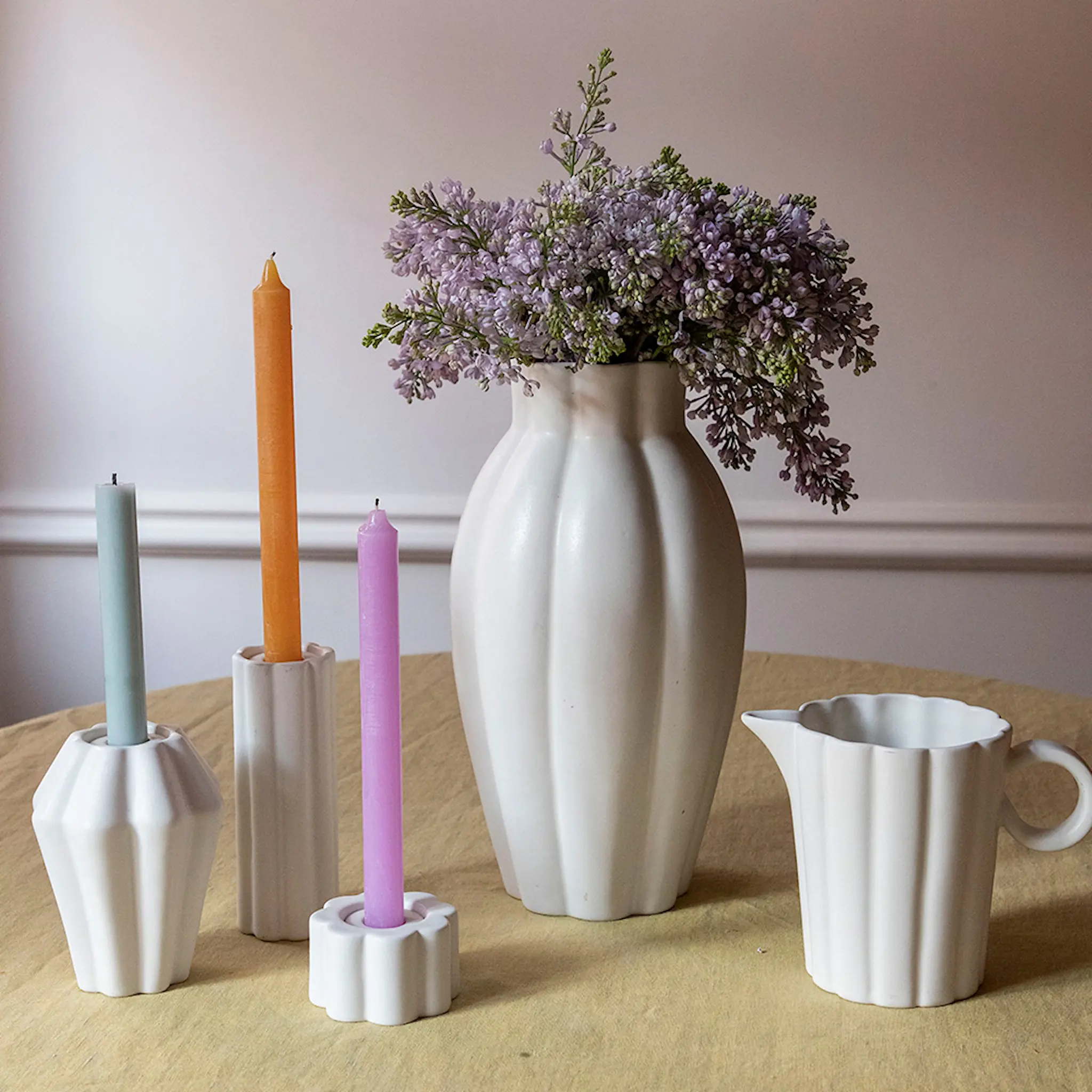 PotteryJo Birgit Vas/Ljusstake 14 cm Shell