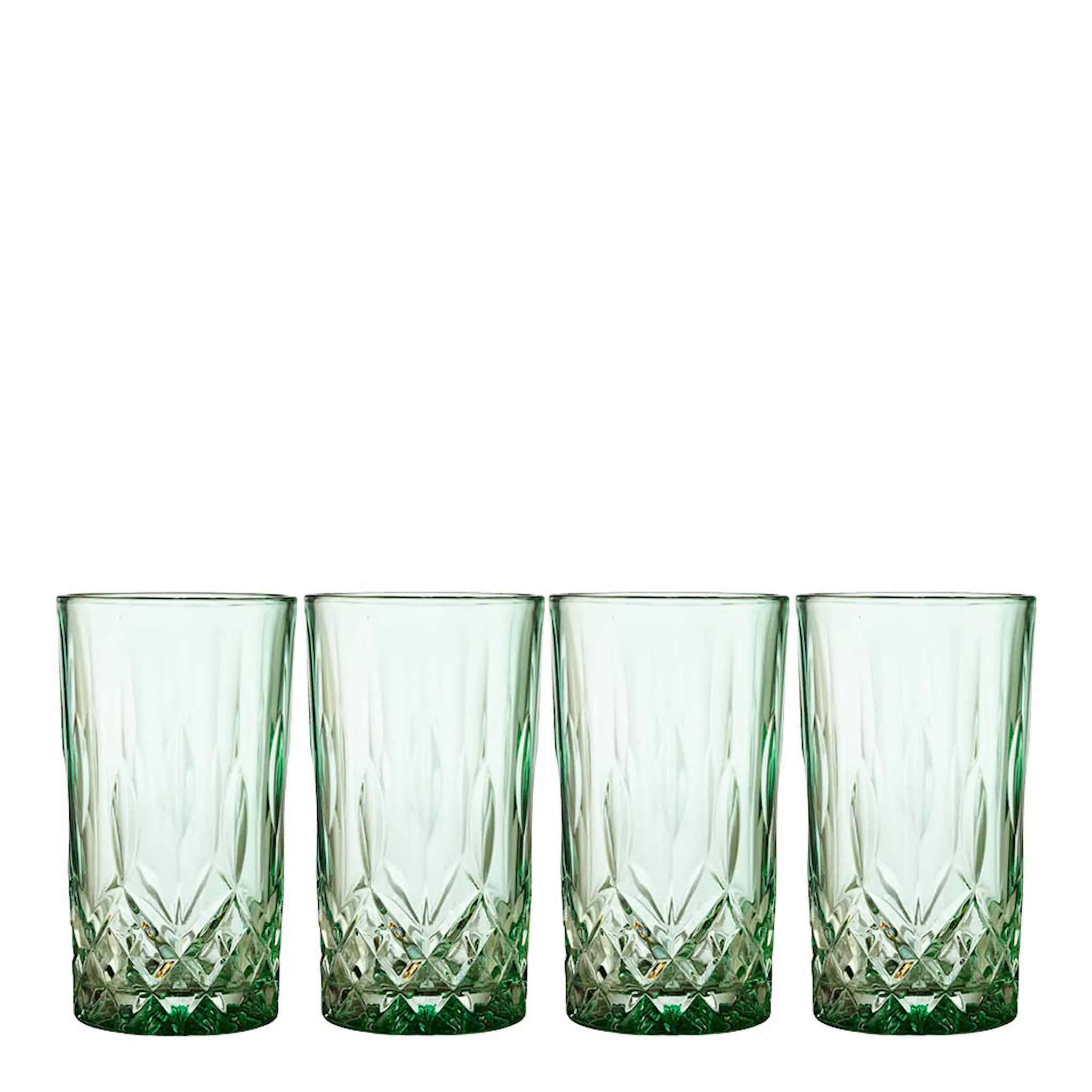 Lyngby Glas Sorrento Highball 38 cl 4-pack Grön
