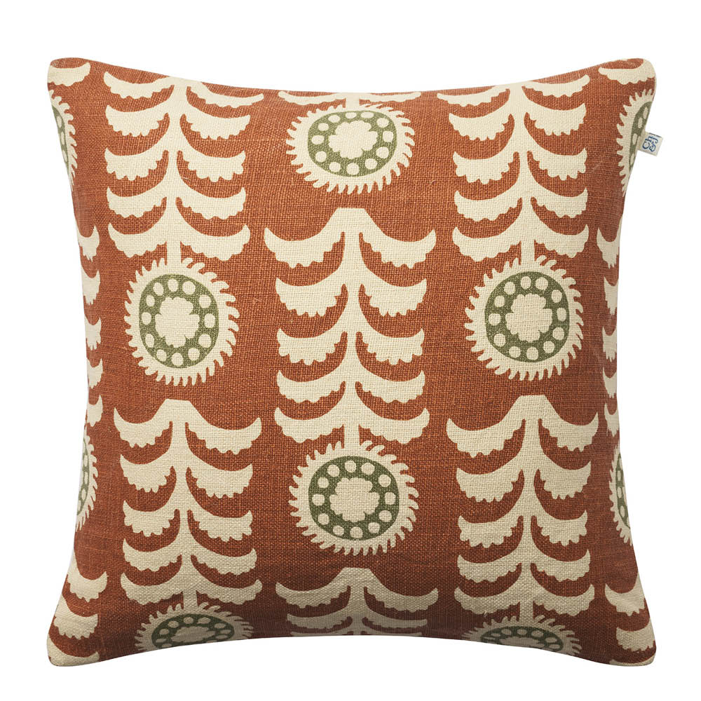 Chhatwal & Jonsson Alok putetrekk lin 50x50 cm Terracotta/Cactus Green