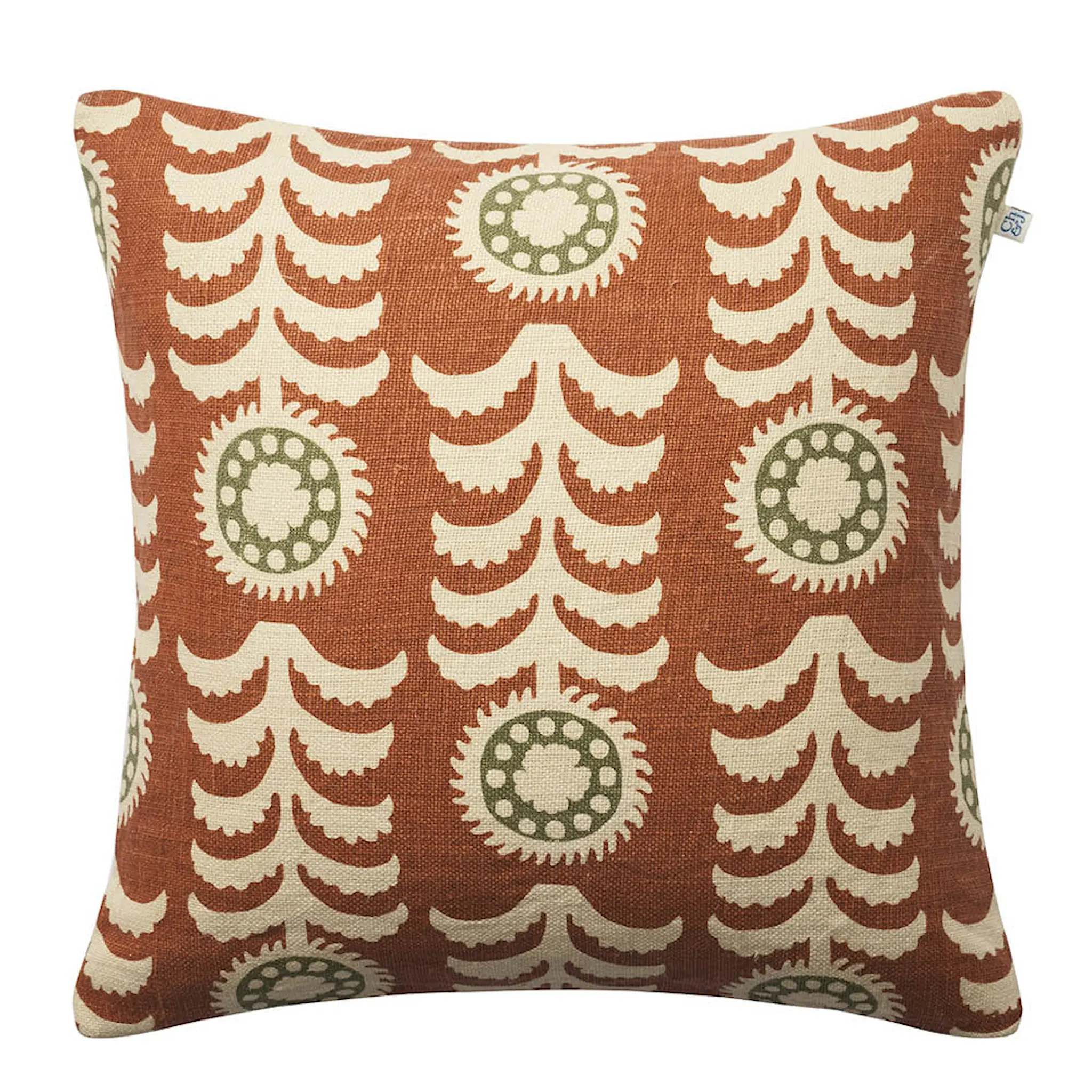 Chhatwal & Jonsson Alok putetrekk lin 50x50 cm Terracotta/Cactus Green