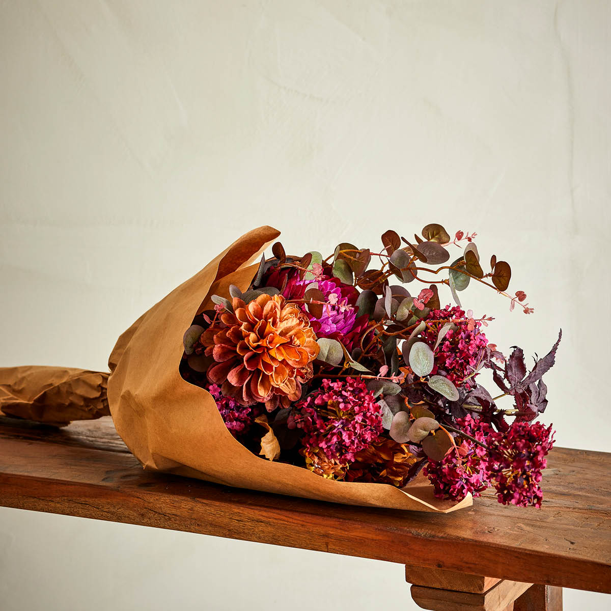 Bloomingville Waverly kunstig bukett 90 cm oransje