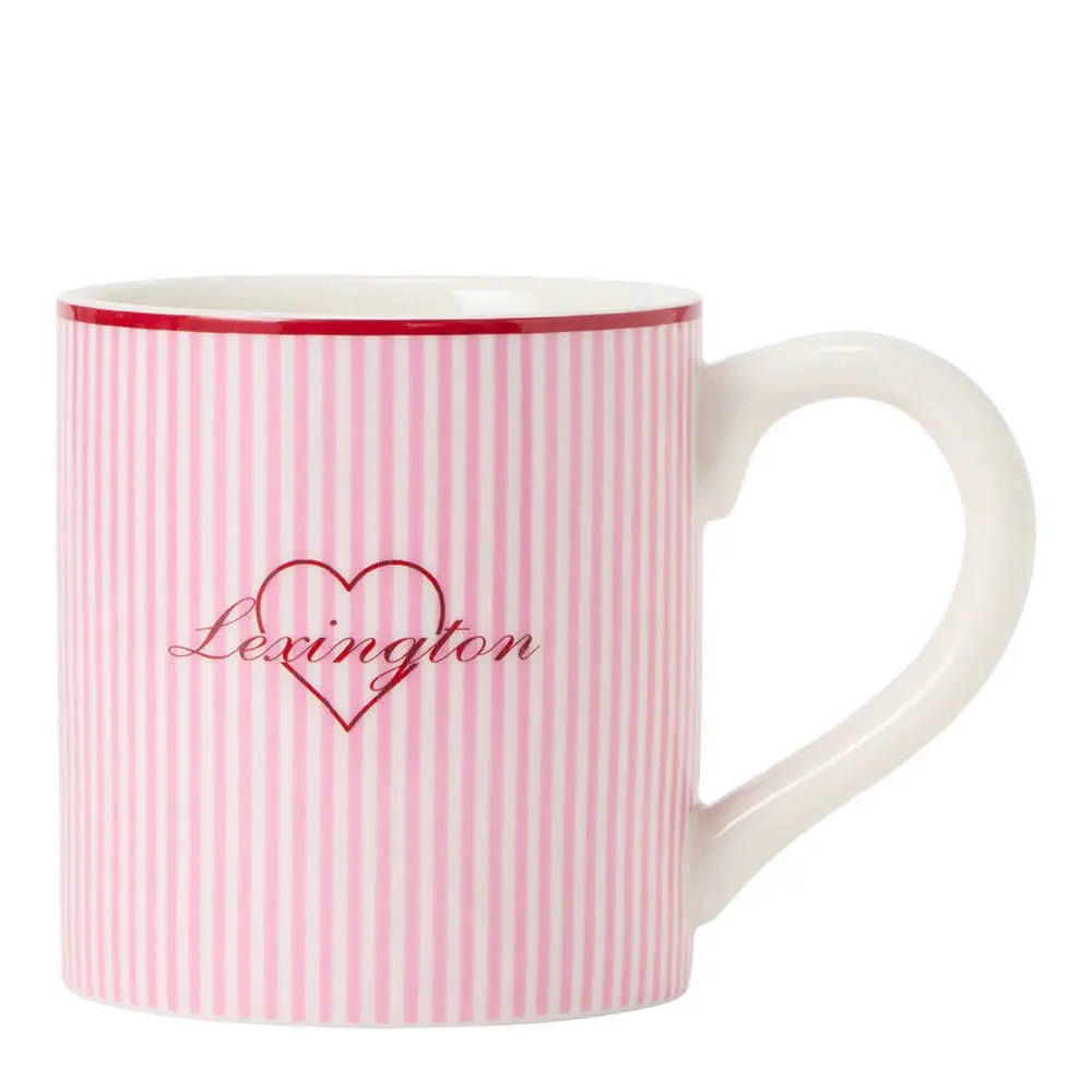 Valentine's krus 42 cl rosa/hvit/rød