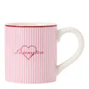 Valentine's mugg 42 cl rosa/vit/röd