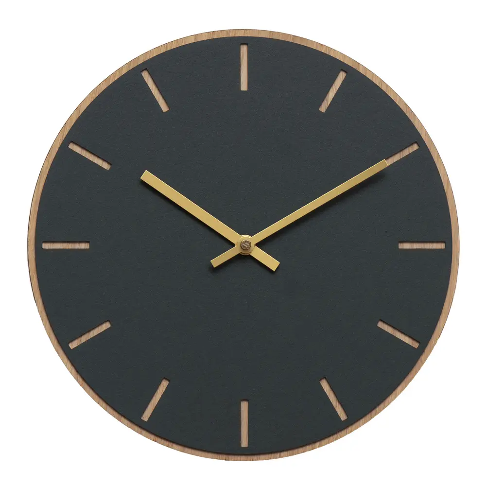 Conifer Oak Seinäkello 28 cm Tummanvihreä/Kulta