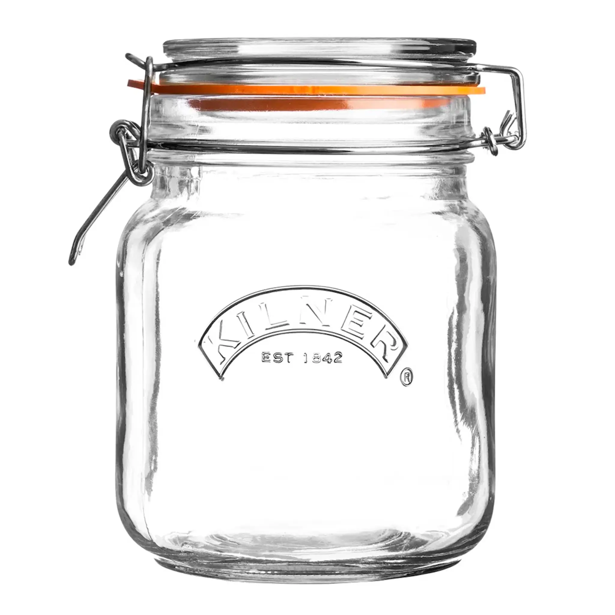 Kilner Clip Top konserveringsburk 1 L kvadratisk