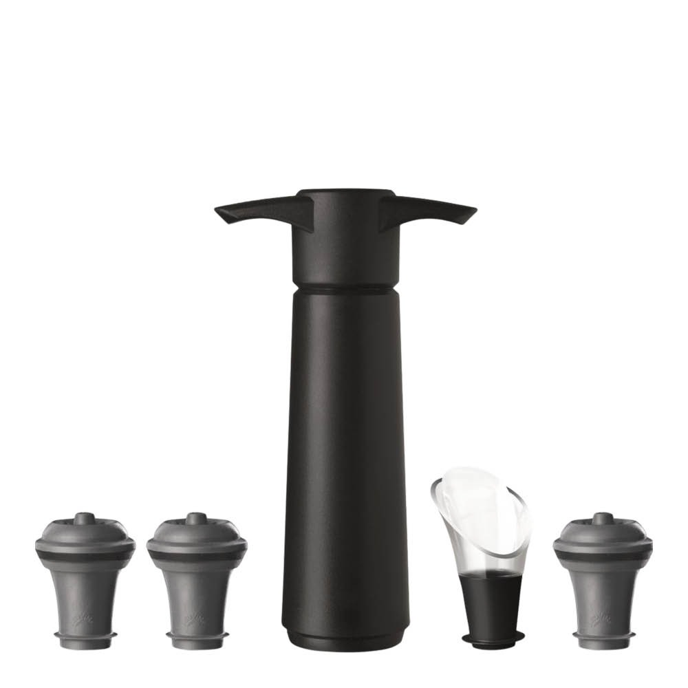 Vacu Vin Viinin tarjoilusetti 5 osaa Musta