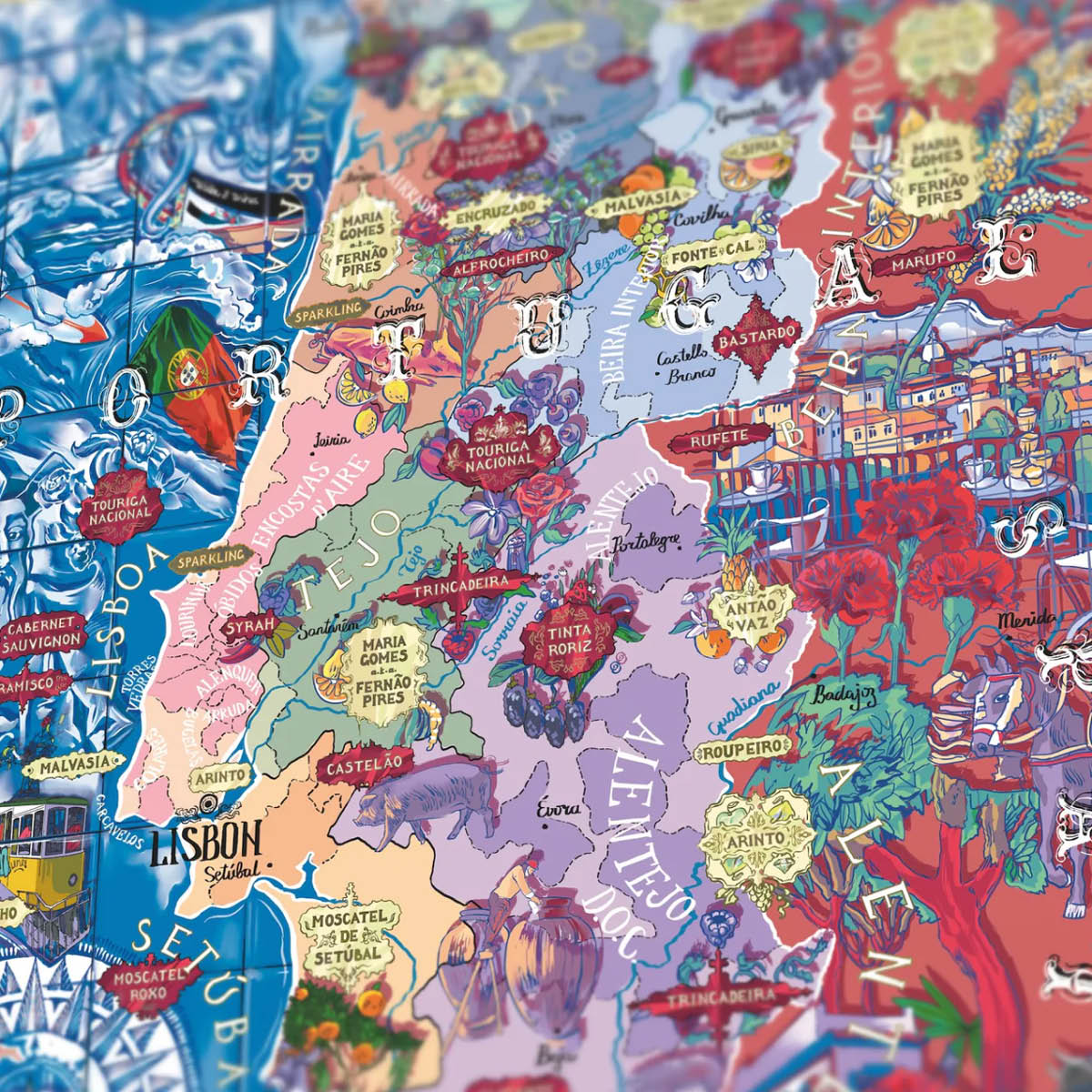 Water and Wines Wine Puzzle Palapeli Portugali 1000 palaa