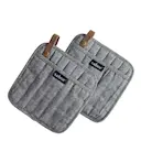 Home Grytlapp 20x20 cm 2-pack Grå/Svart