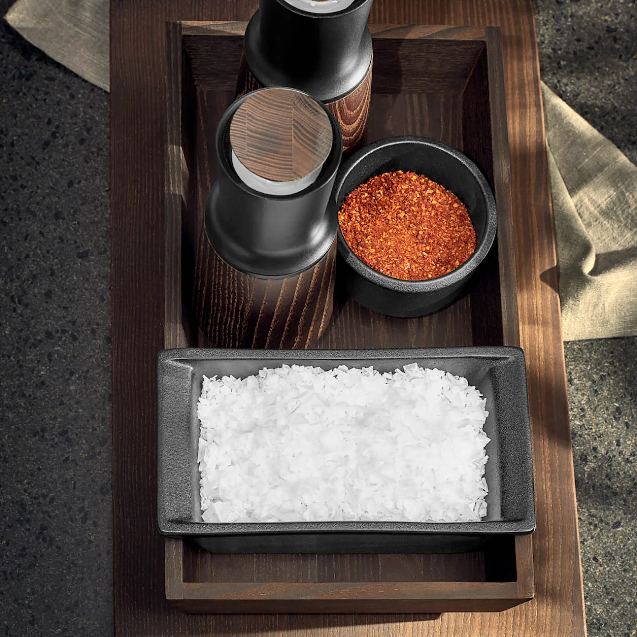 Rosendahl Rå Saltkar M/Lock 15 cl Svart