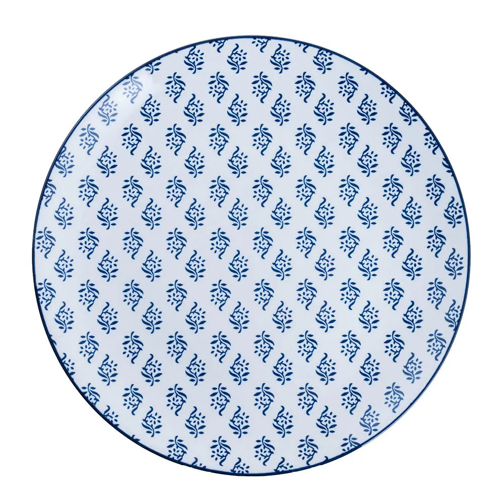 Sakura tallerken 26,5 cm hvit/blå