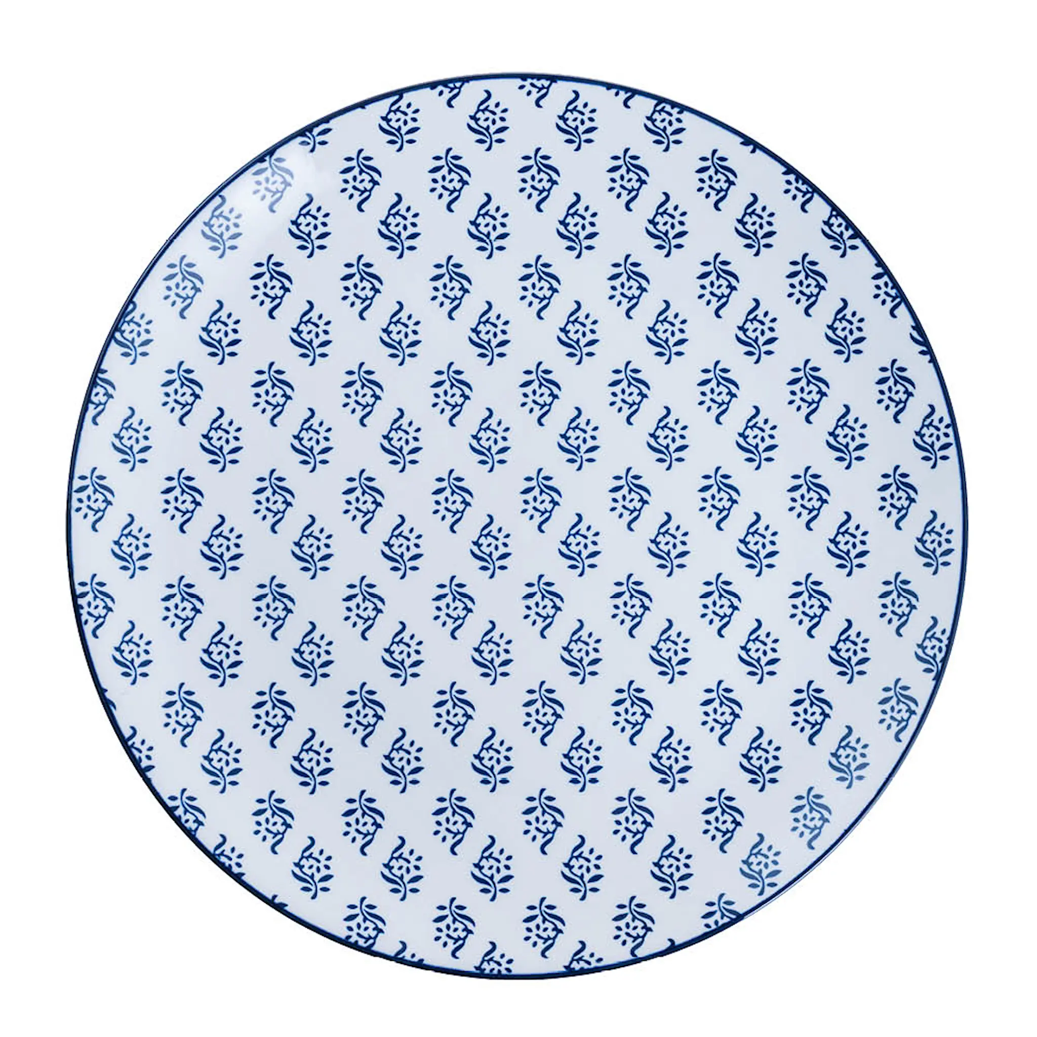 Stiernholm Sakura tallerken 26,5 cm hvit/blå