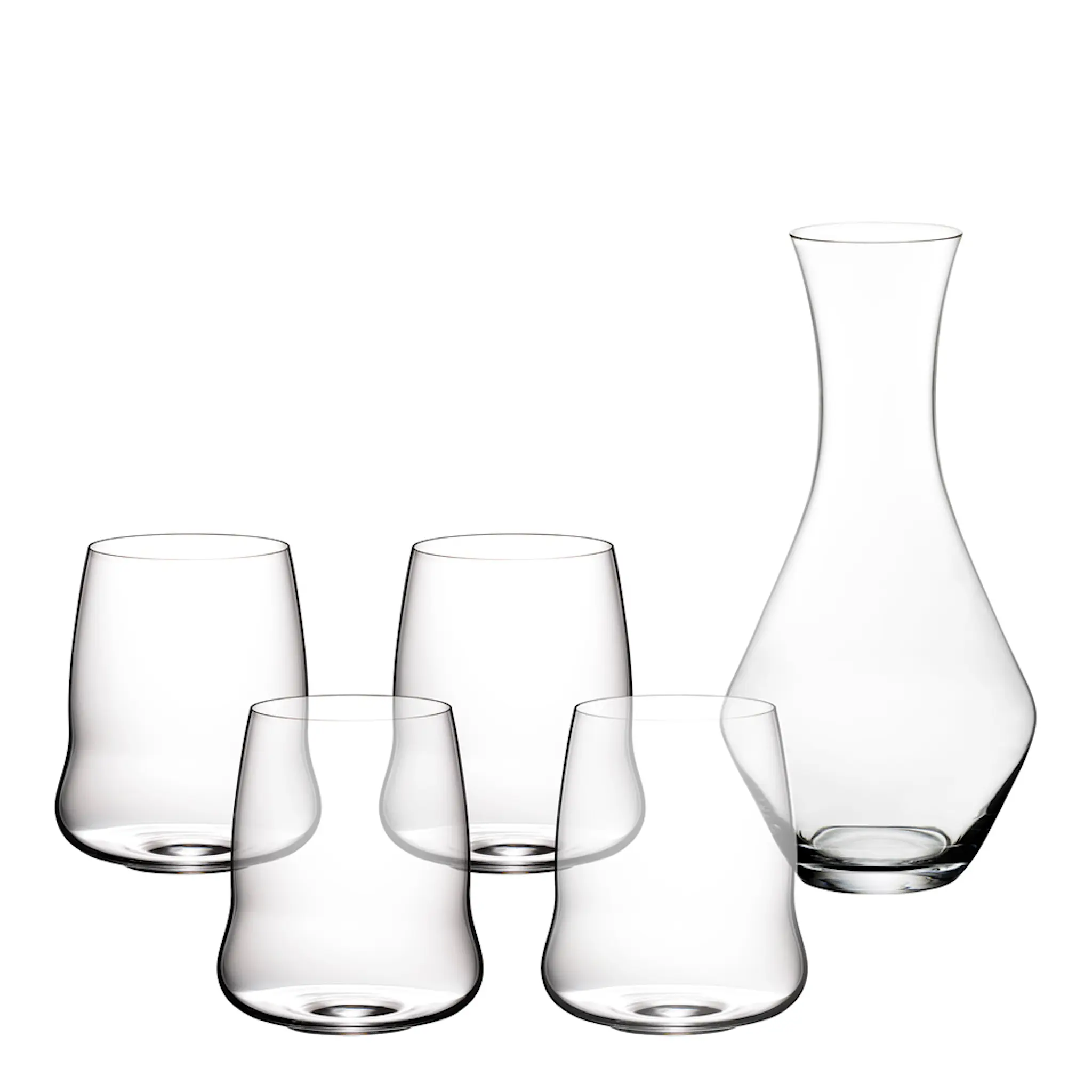 Riedel Stemless Wings Vinglas Cabernet Sauvignon 4-pack+Karaff