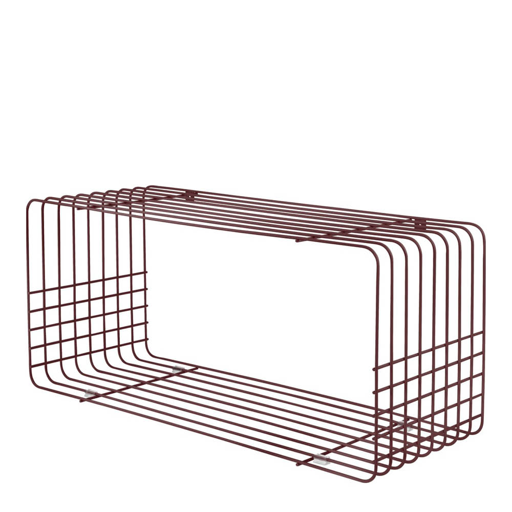 Mette Ditmer Wire Metallihylly 70,5x26x31 cm Viininpunainen