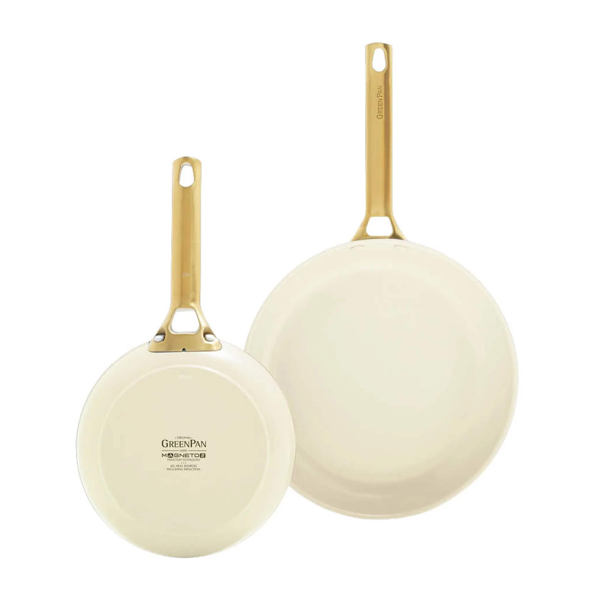 GreenPan Padova Reserve keramisk stekpanna 2 delar 20+26 cm Cream White
