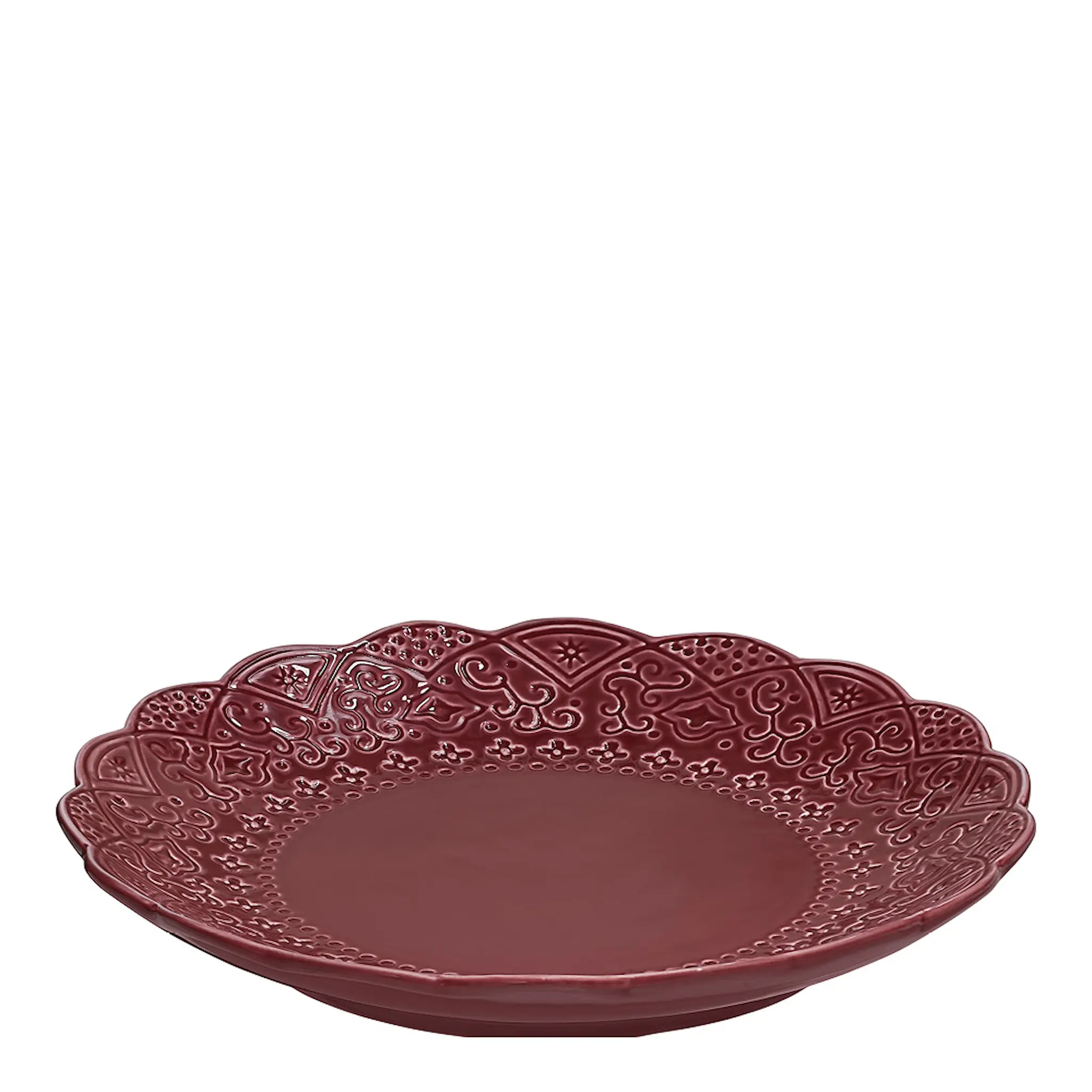 Cultdesign Orient assiett 19 cm vinröd