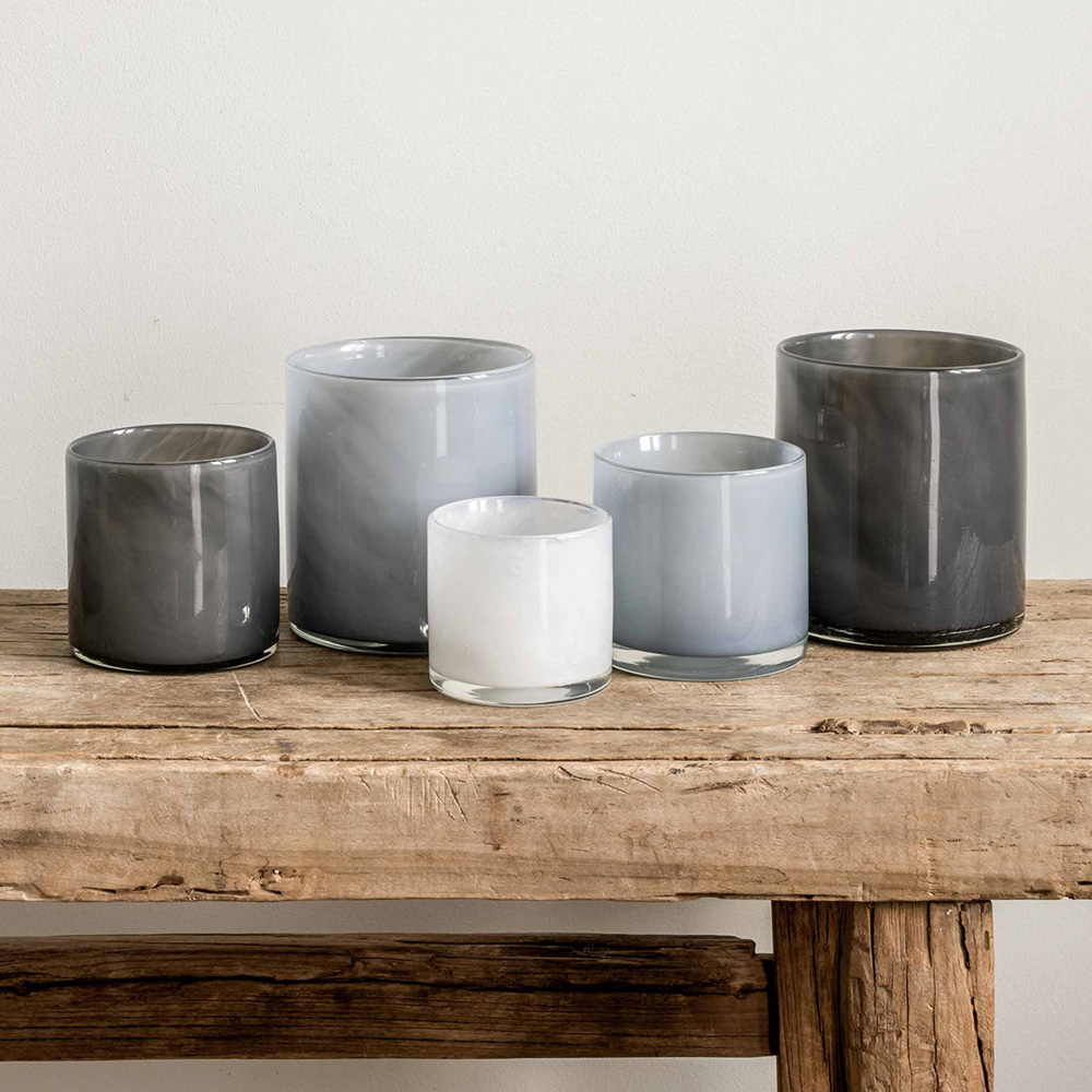 Tell Me More Lyric lyslykt 8x8 cm dusty blue