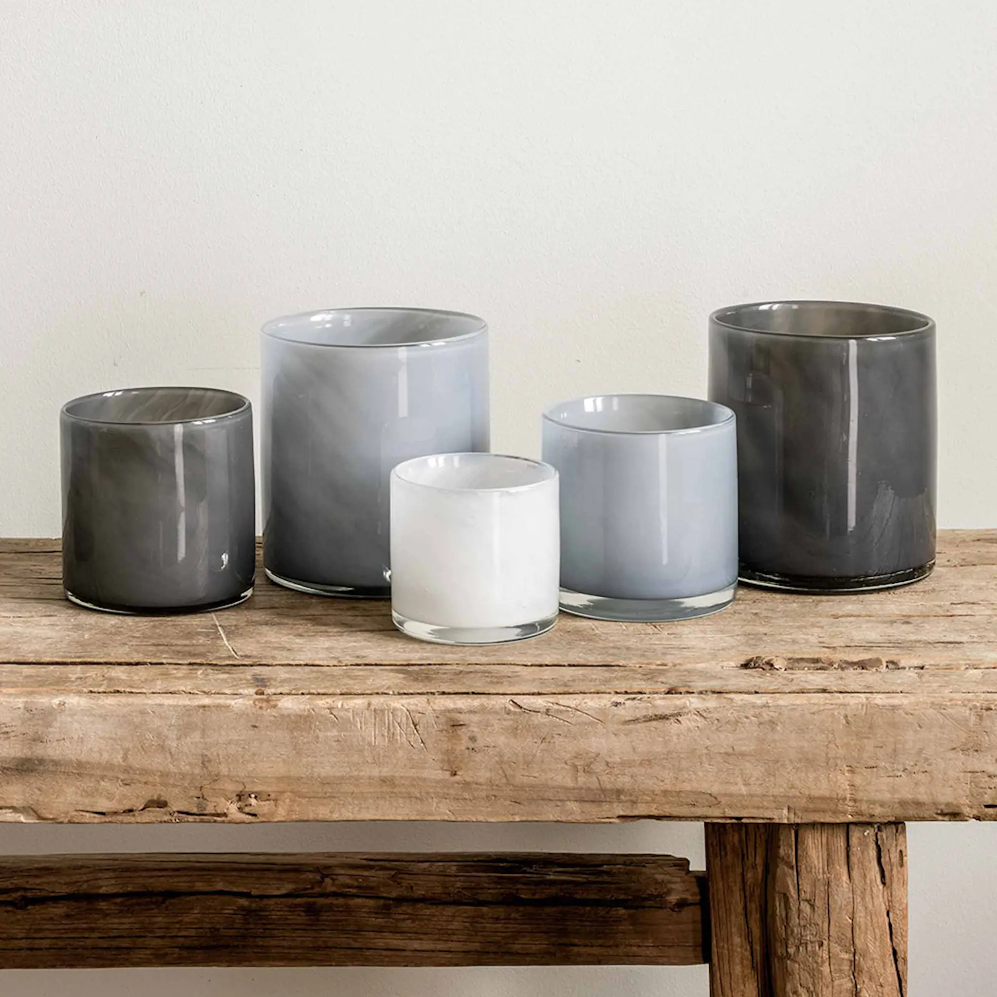 Tell Me More Lyric Kynttilälyhty 8x8 cm Dusty Blue