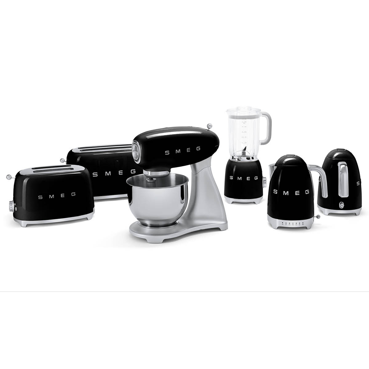 Smeg Smeg Vedenkeitin säädettävä lämpötila 1,7L KLF04 Musta