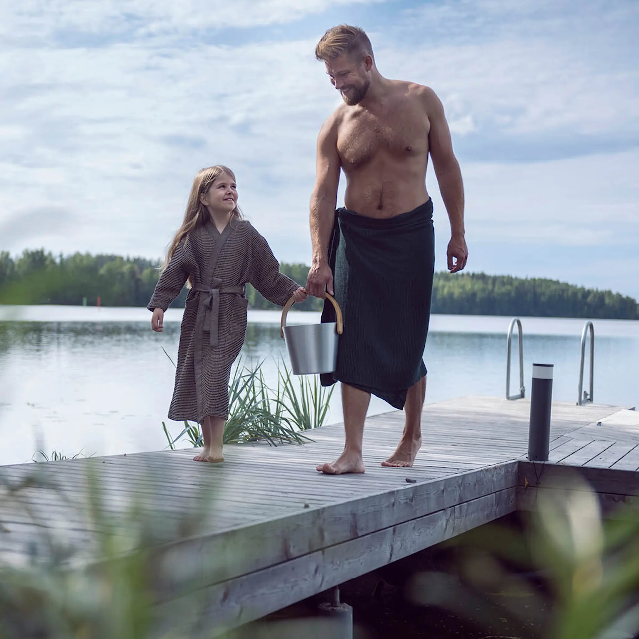 Rento Bastuhink 25,5 cm stål/bambu