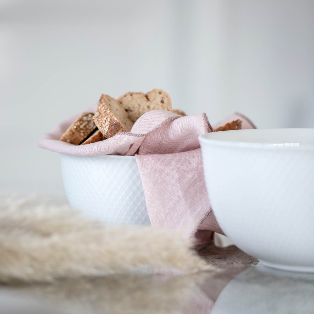 Lyngby Porcelæn Rhombe serveringsskål 17,5 cm hvit