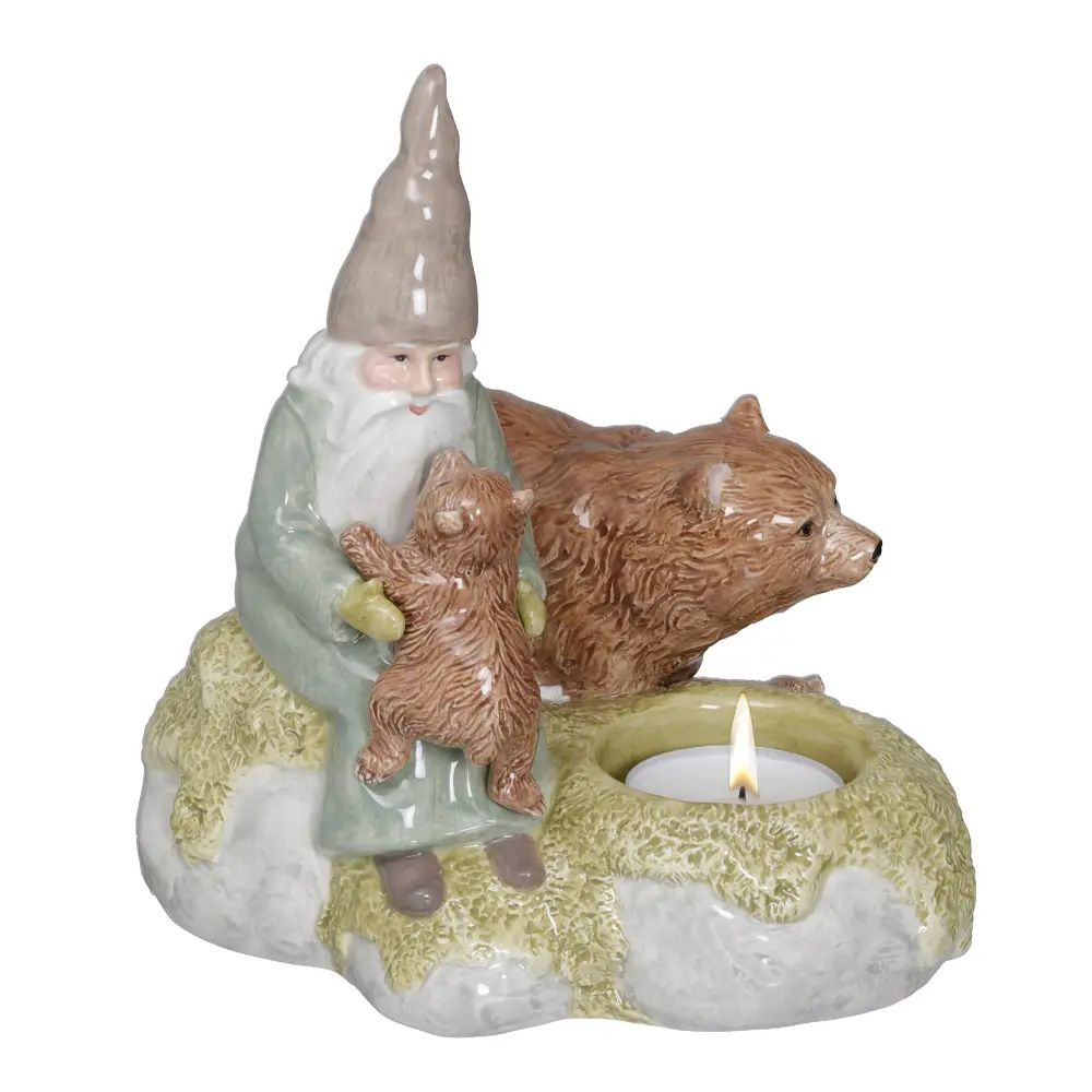 Cult Design Kynttilälyhty Joulupukki ja karhut 16 cm