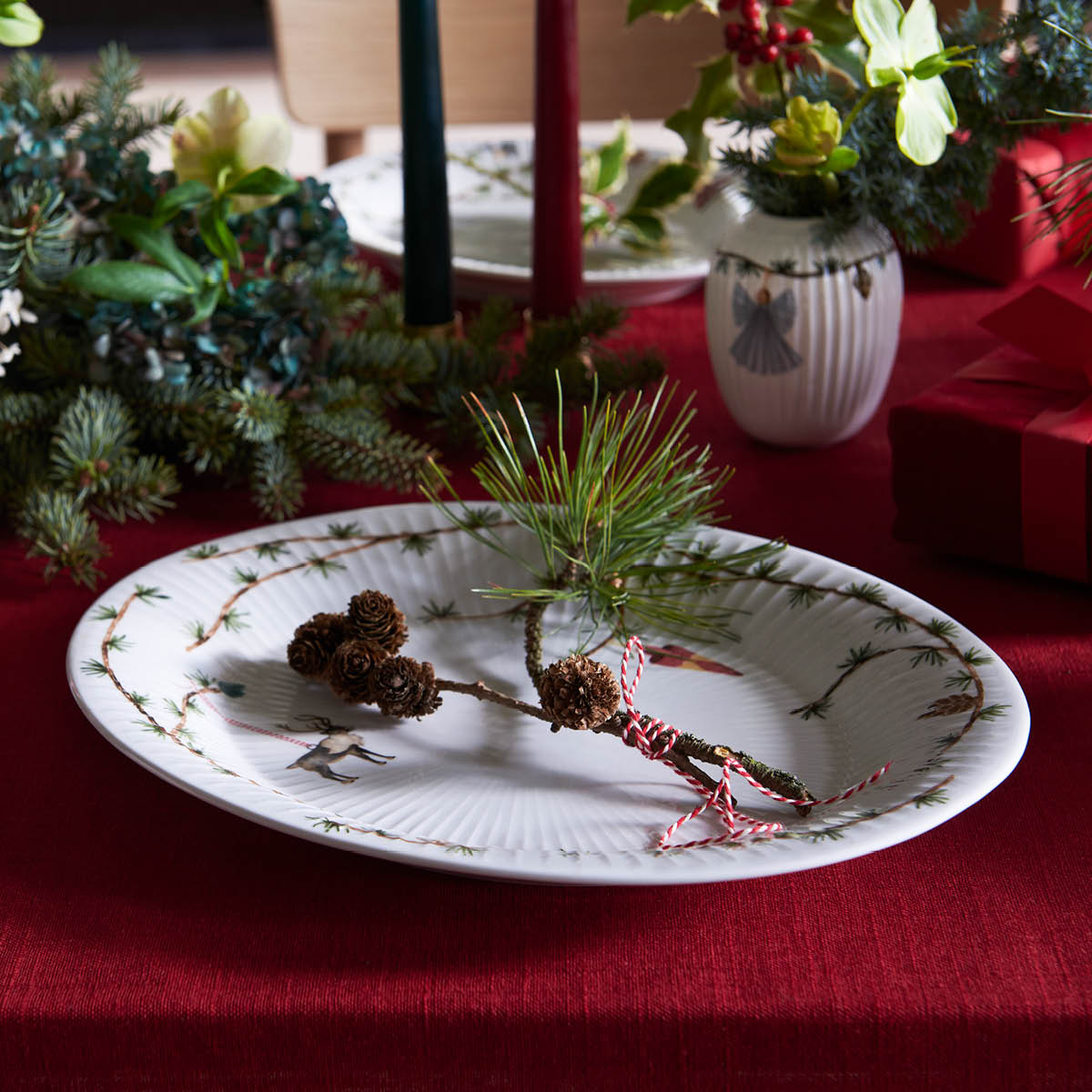 Kähler Hammershøi Christmas Fat Oval 27x34 cm Vit