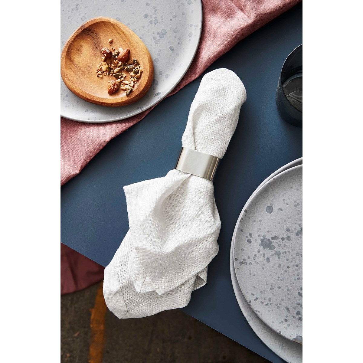 Aida RAW serviettring 4 stk stål