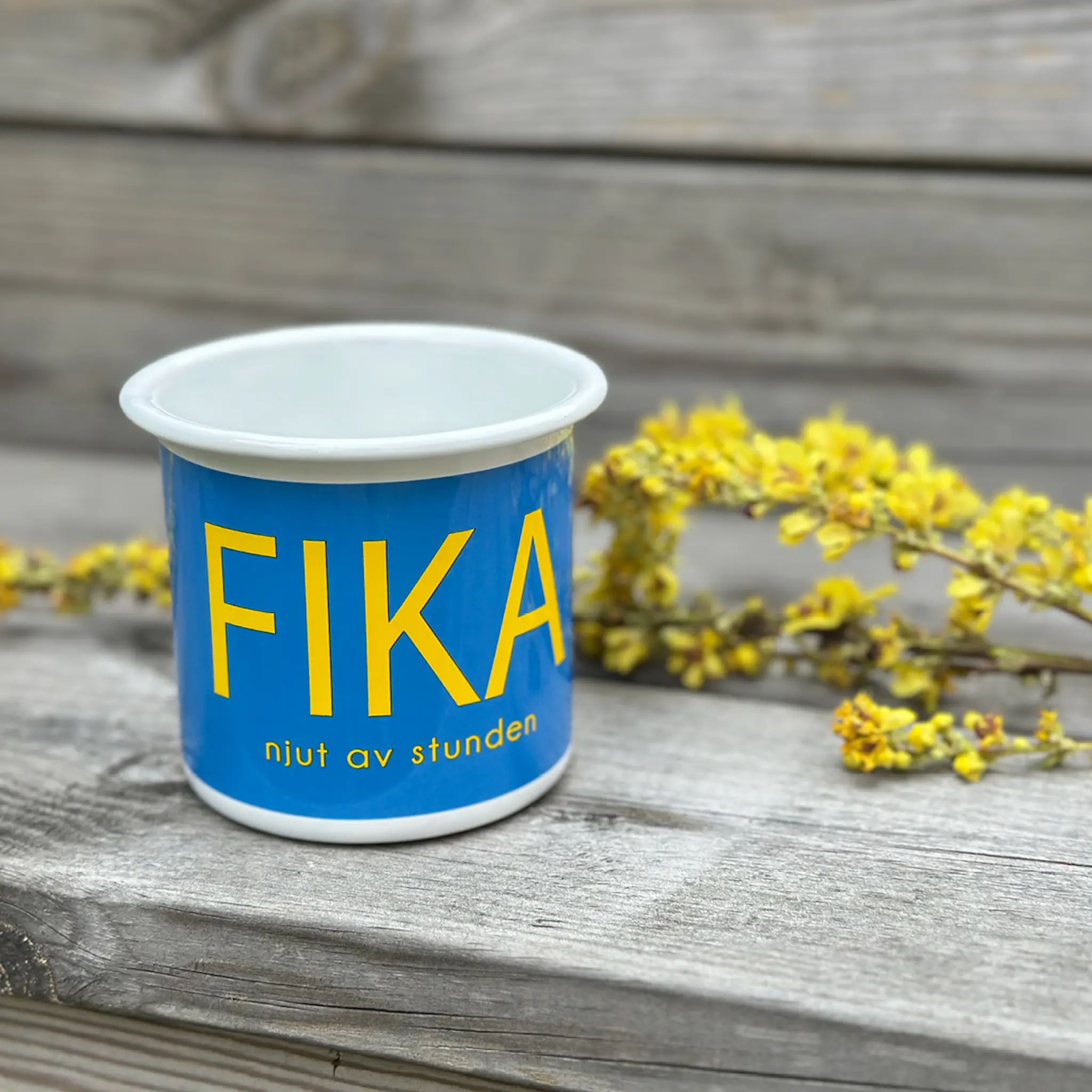Citronelles Fika Emalimuki Stunden 30 cl Sininen/Keltainen