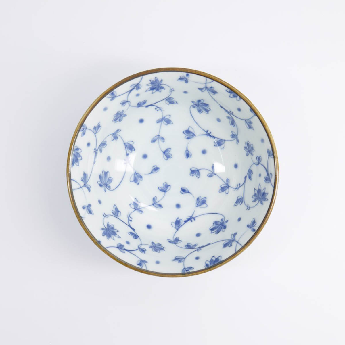 Tokyo Design Studio Natsu Karakusa Tayo skål 15,2x6,7 cm 0,5 L blå/vit