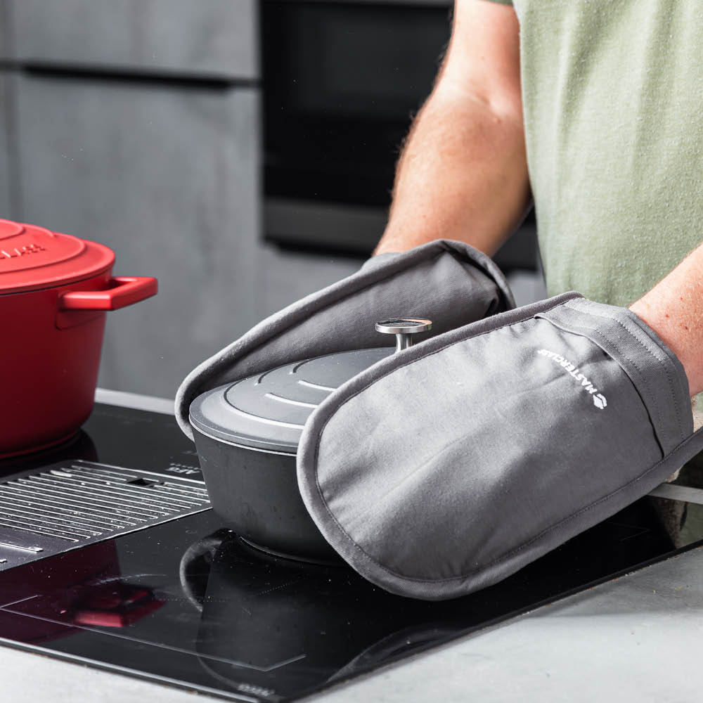 MasterClass Cast Aluminium låg gryta 2,5 L svart