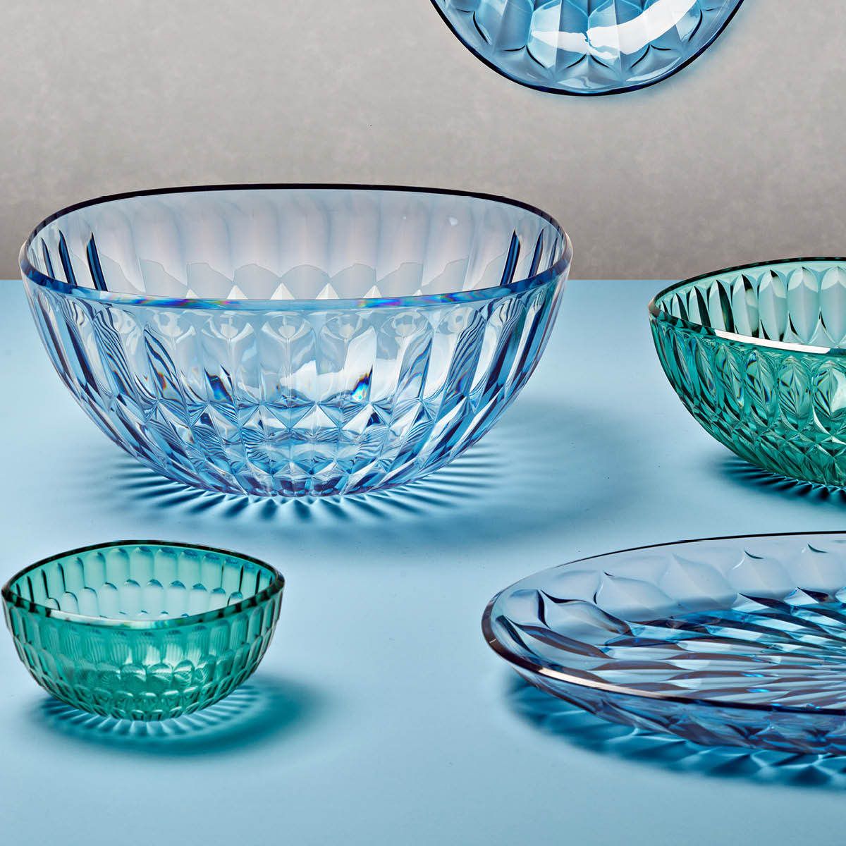 Guzzini Vanity serveringsfat ovalt 45 cm bioplast sky blue