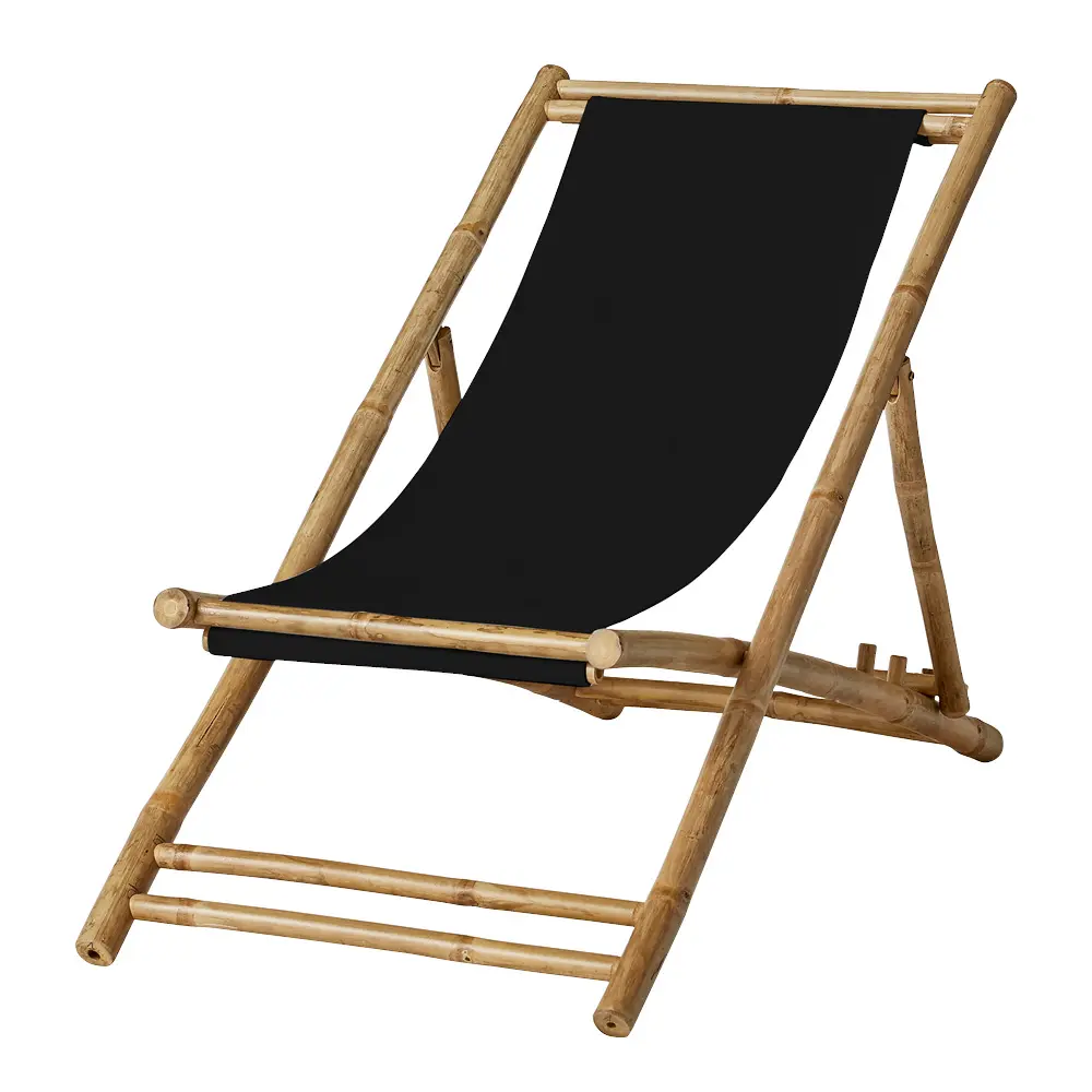 Mandisa Lepotuoli 112x60x80 cm Bambu/Musta