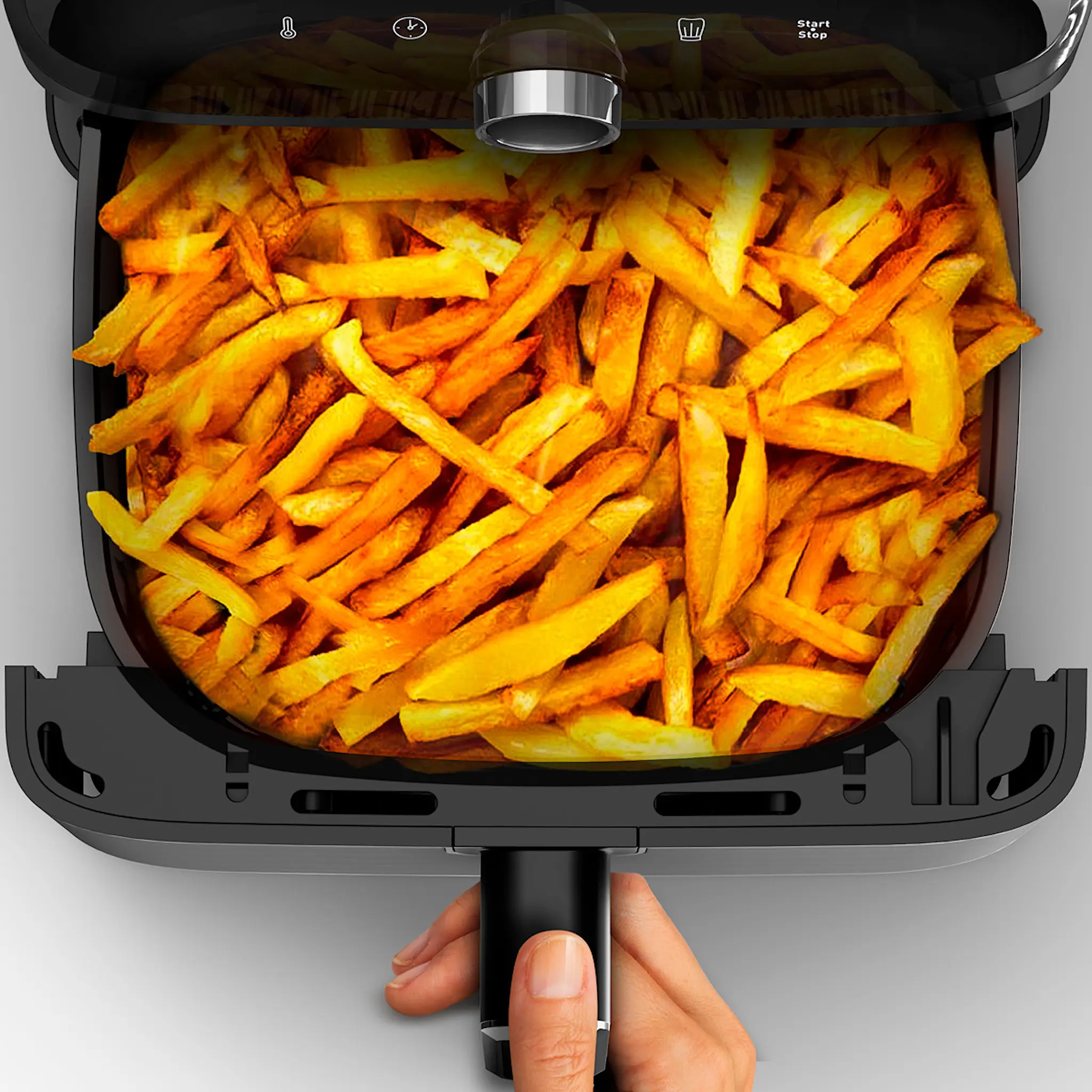 OBH Nordica Easy Fry Mega 7,5 L airfryer svart/stål