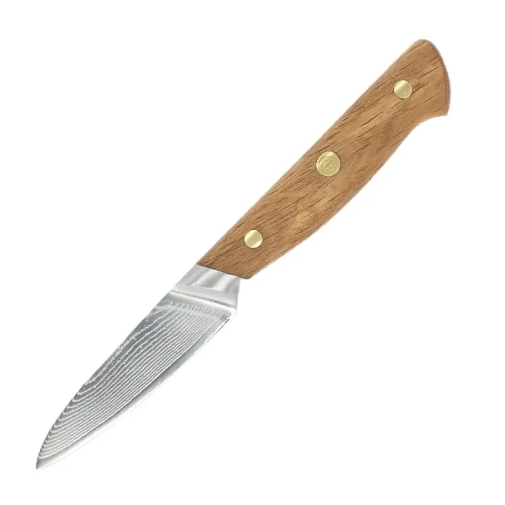 Douron urtekniv 21 cm damaskusstål/eik