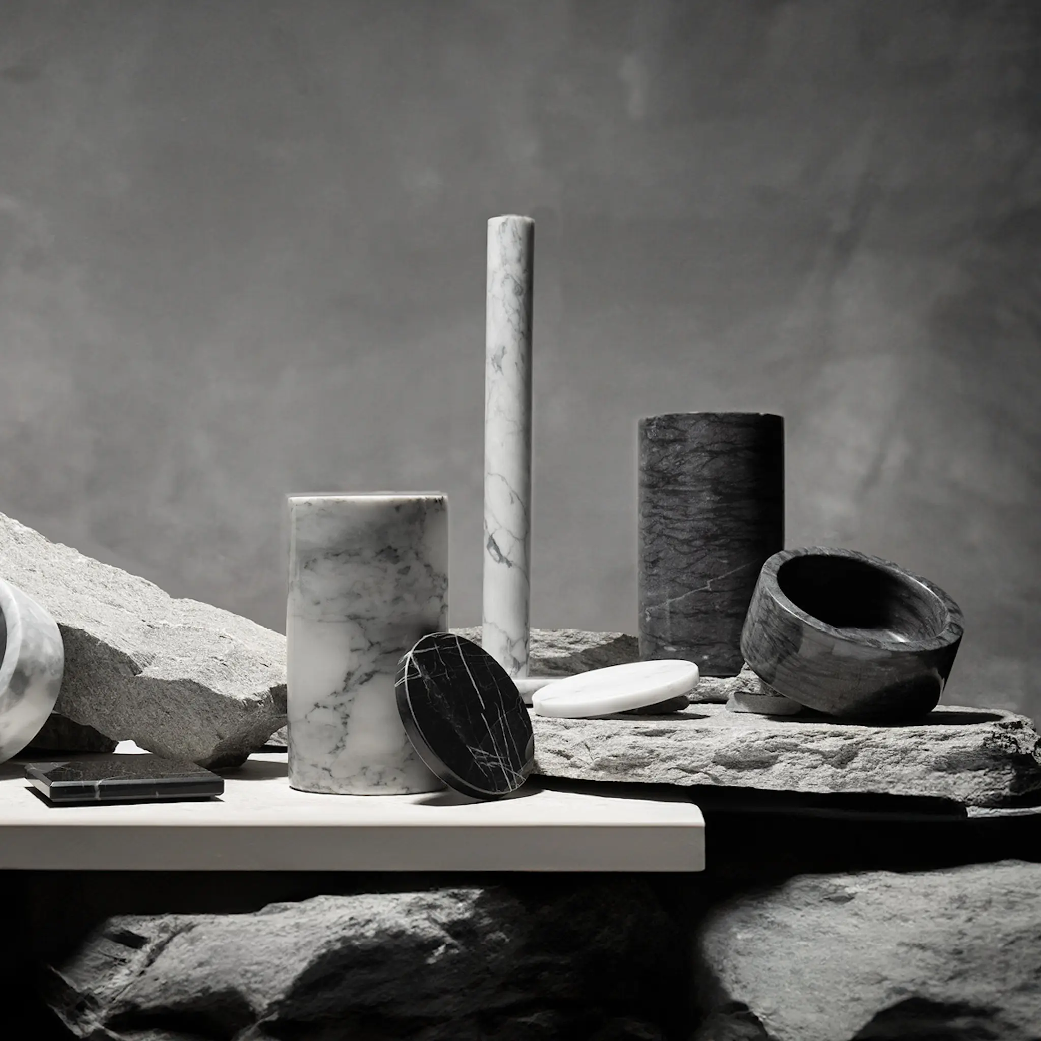 Stiernholm Marmor Säilytin 17 cm Musta