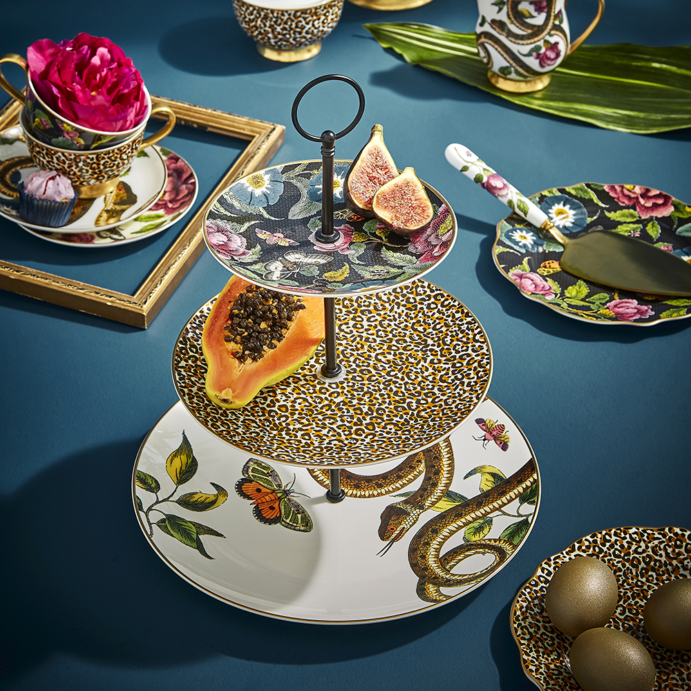 Spode Creatures of Curiosity Tårtfat 3 våningar