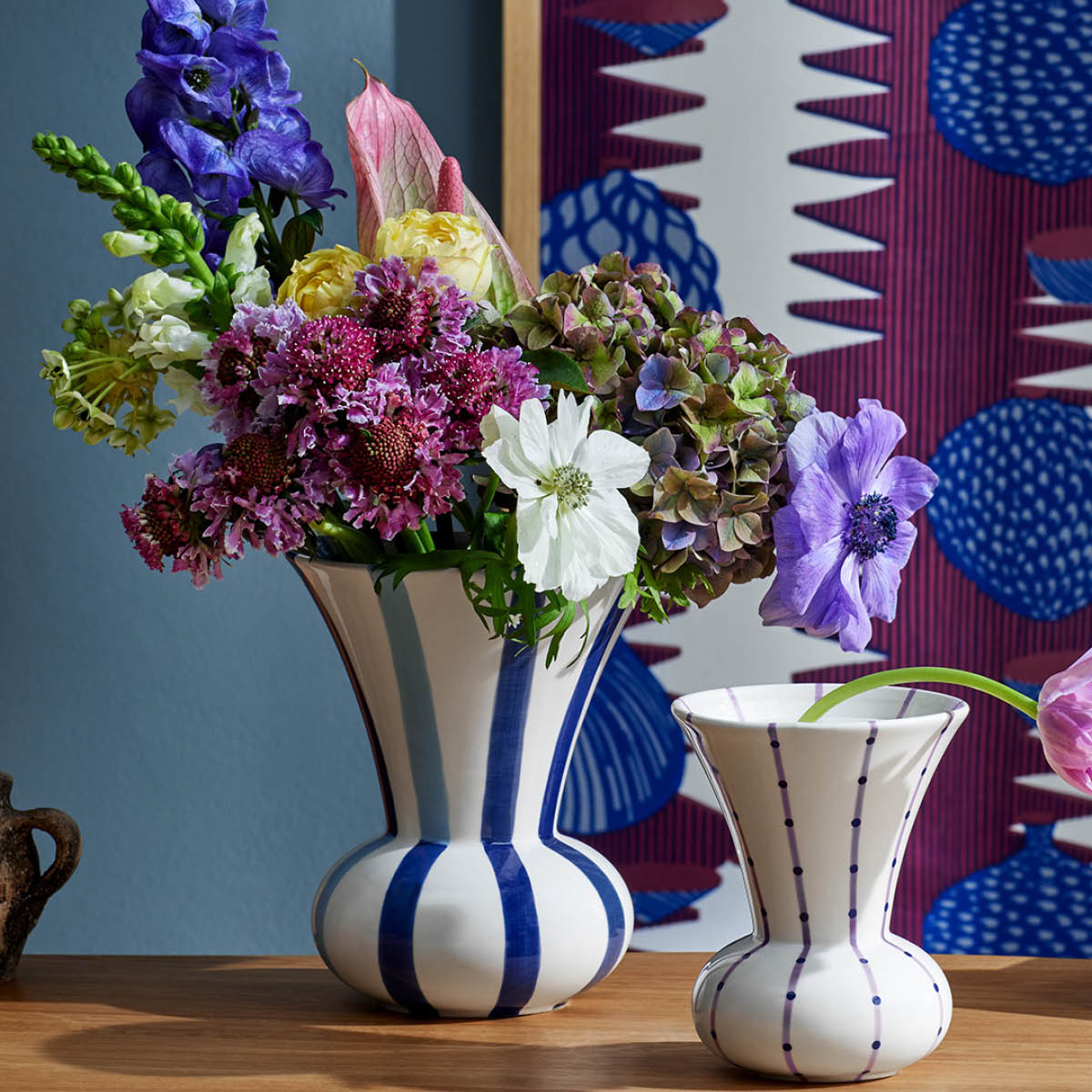 Kähler Signature Maljakko 20 cm Sininen