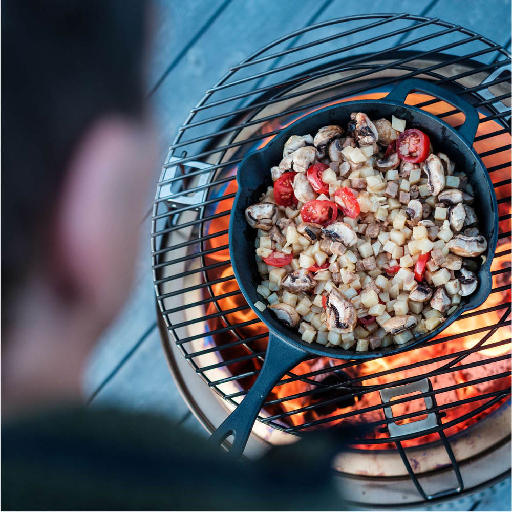 Espegard Grytesett til bål 3 deler støpejern