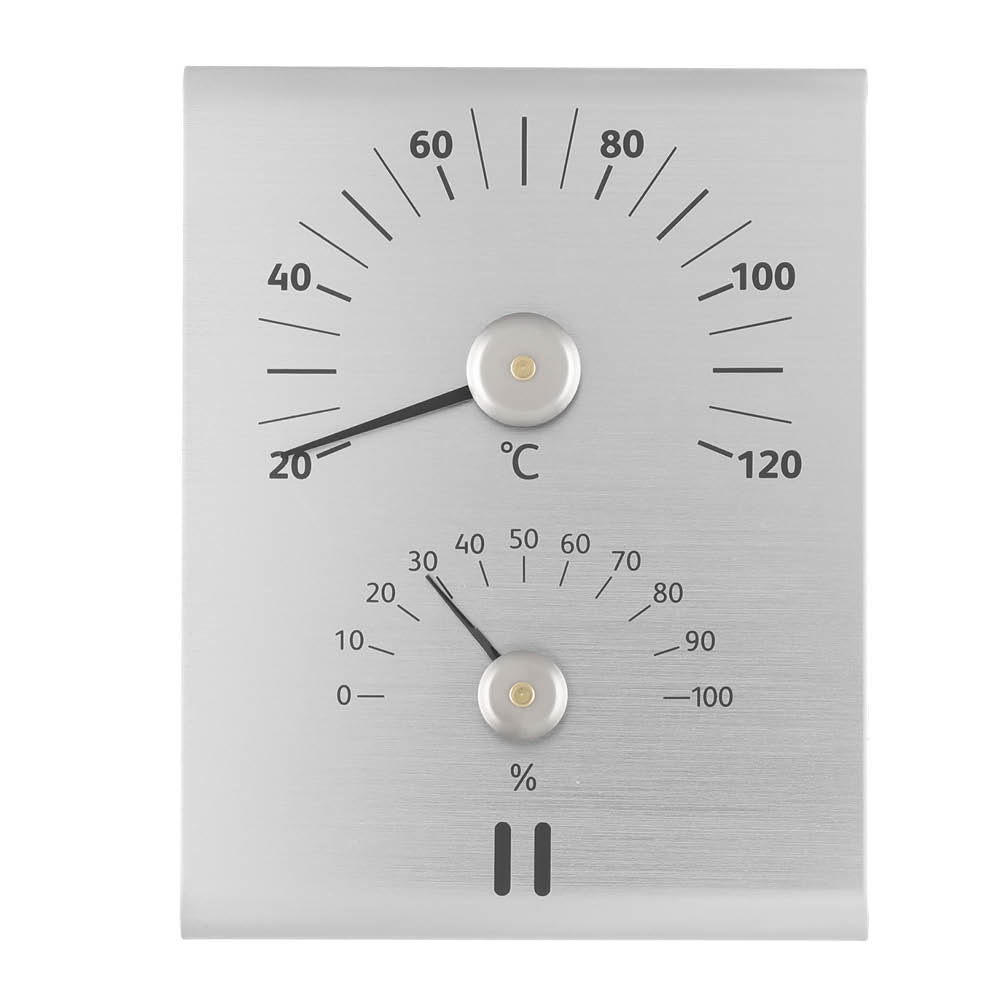 Rento Bastutermometer och hygrometer stål
