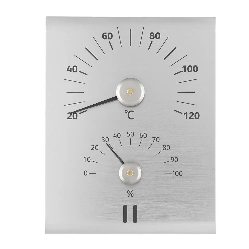 Saunan lämpö- ja kosteusmittari Teräs