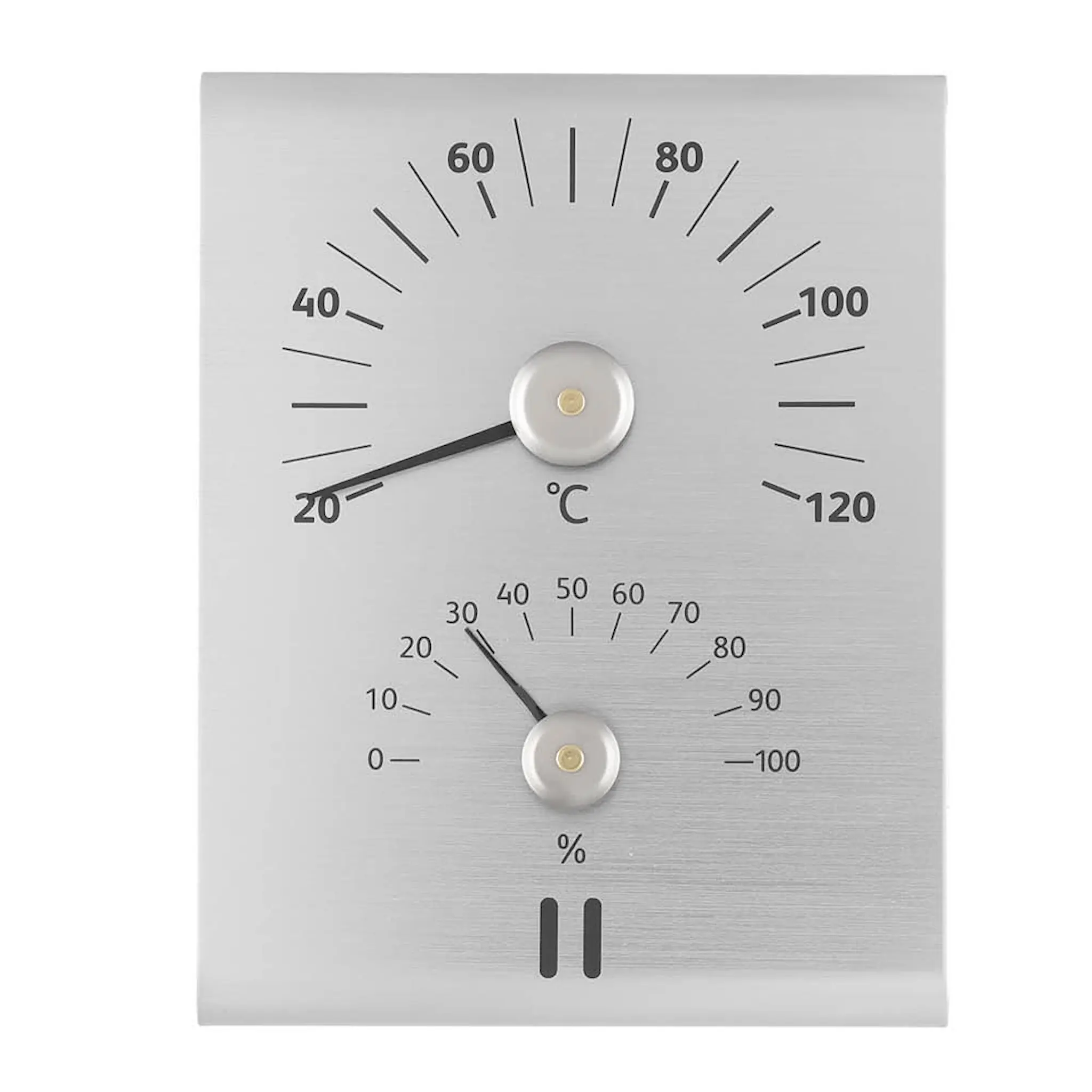 Rento Bastutermometer och hygrometer stål