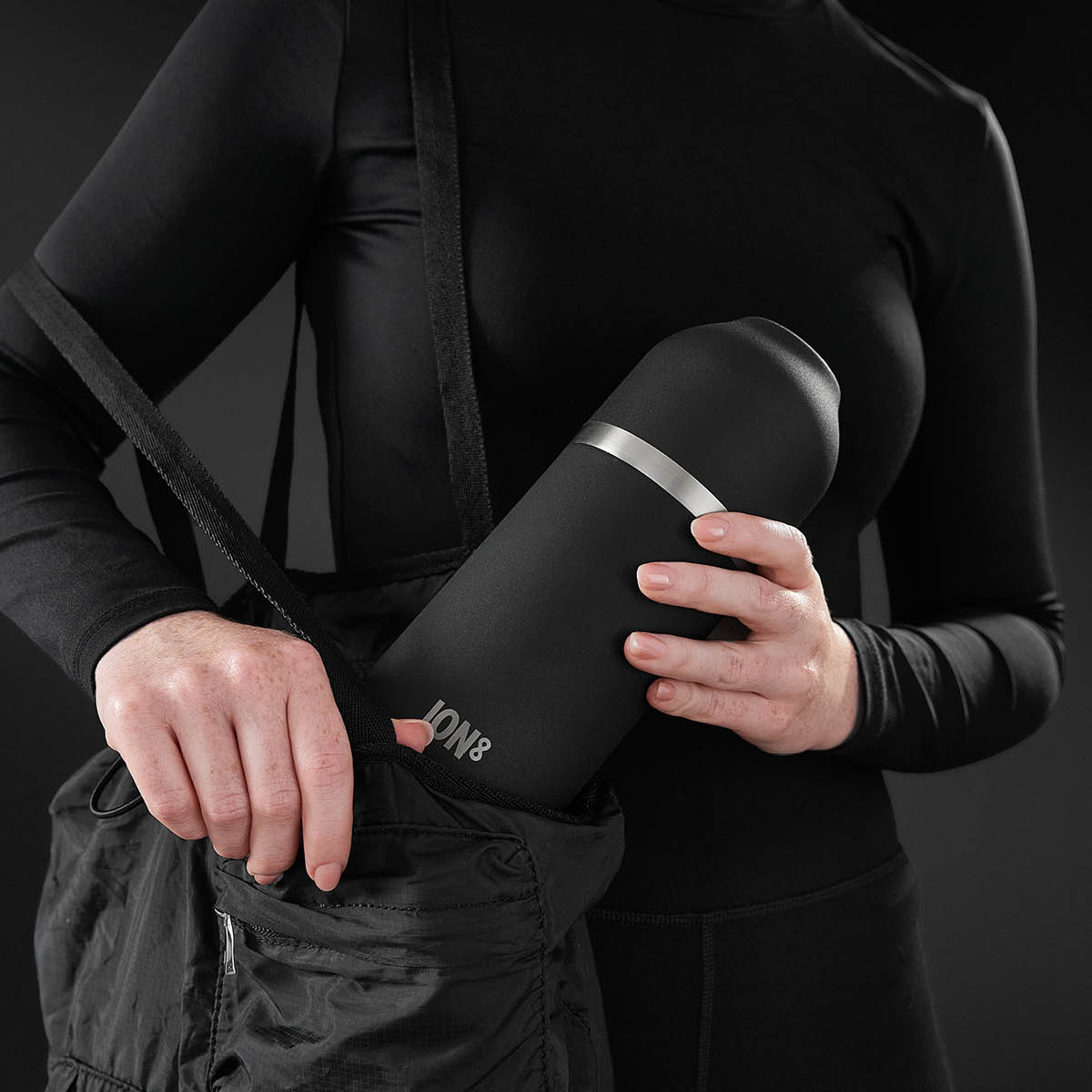 ION8 Luma termosflaska med kopp 0,7 L svart