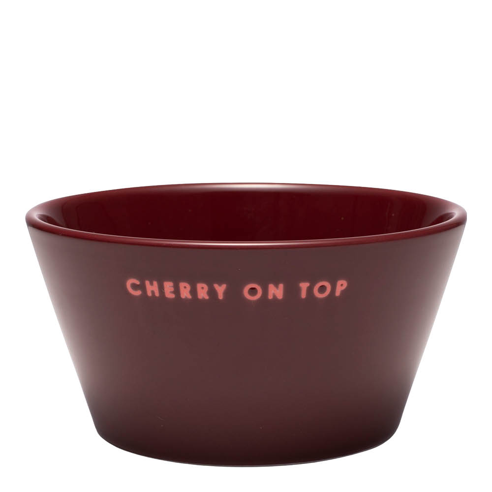Vondels Table Talk Kulho CHERRY ON TOP 7 cm Viininpunainen