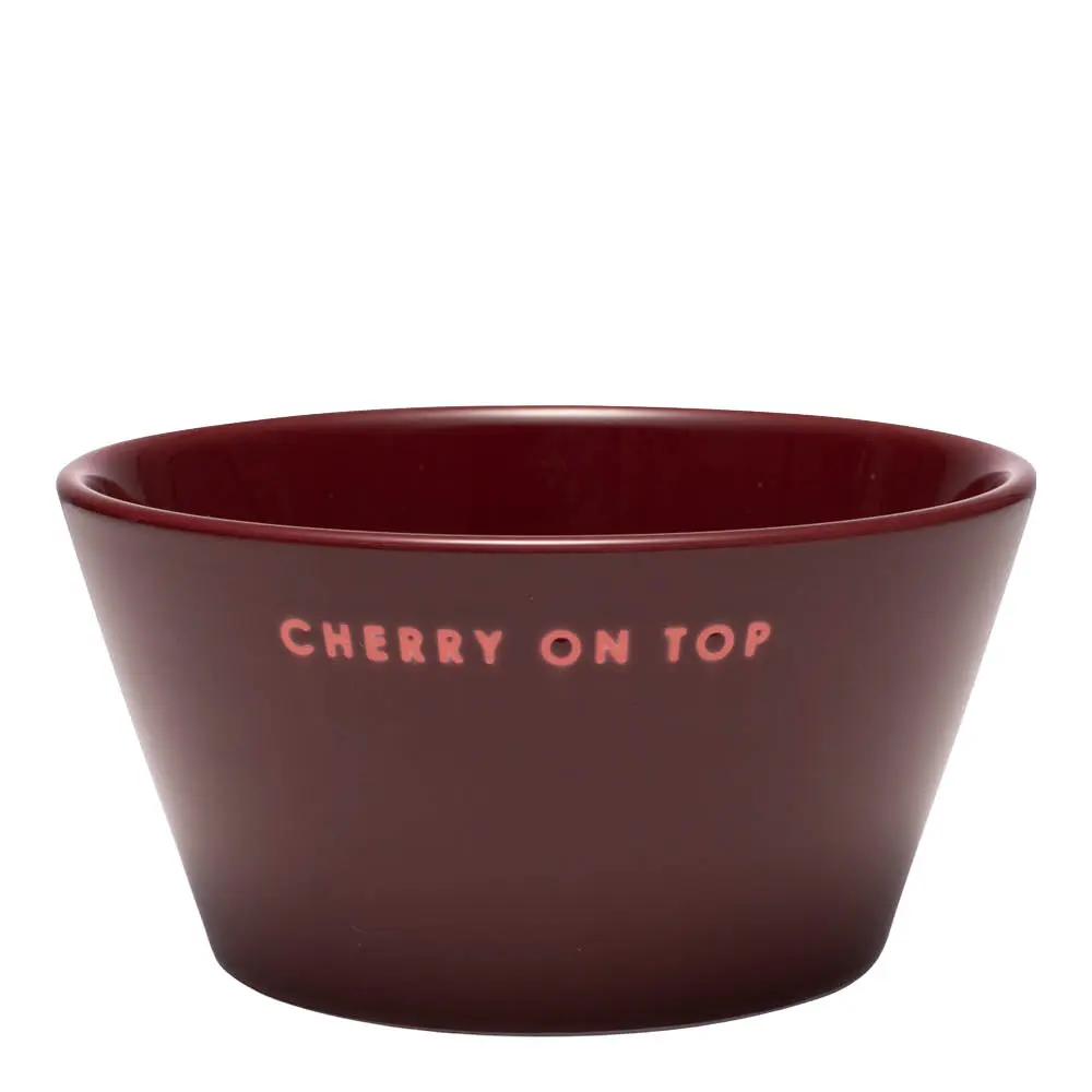 Table Talk Kulho CHERRY ON TOP 7 cm Viininpunainen