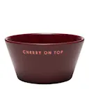 Table Talk skål CHERRY ON TOP 7 cm vinröd