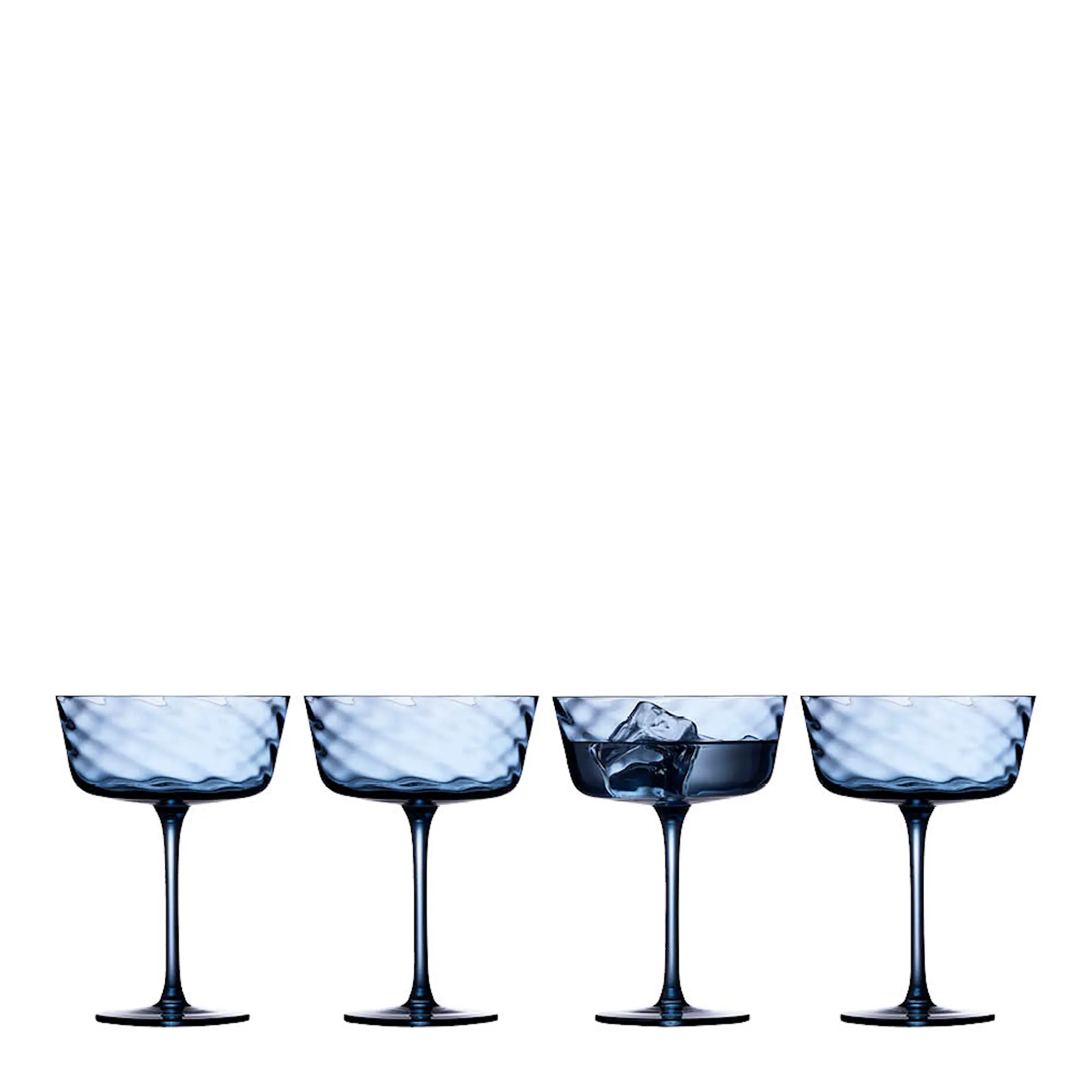 Lyngby Glas Vienna Champagneskål 30 cl 4-pack Blå