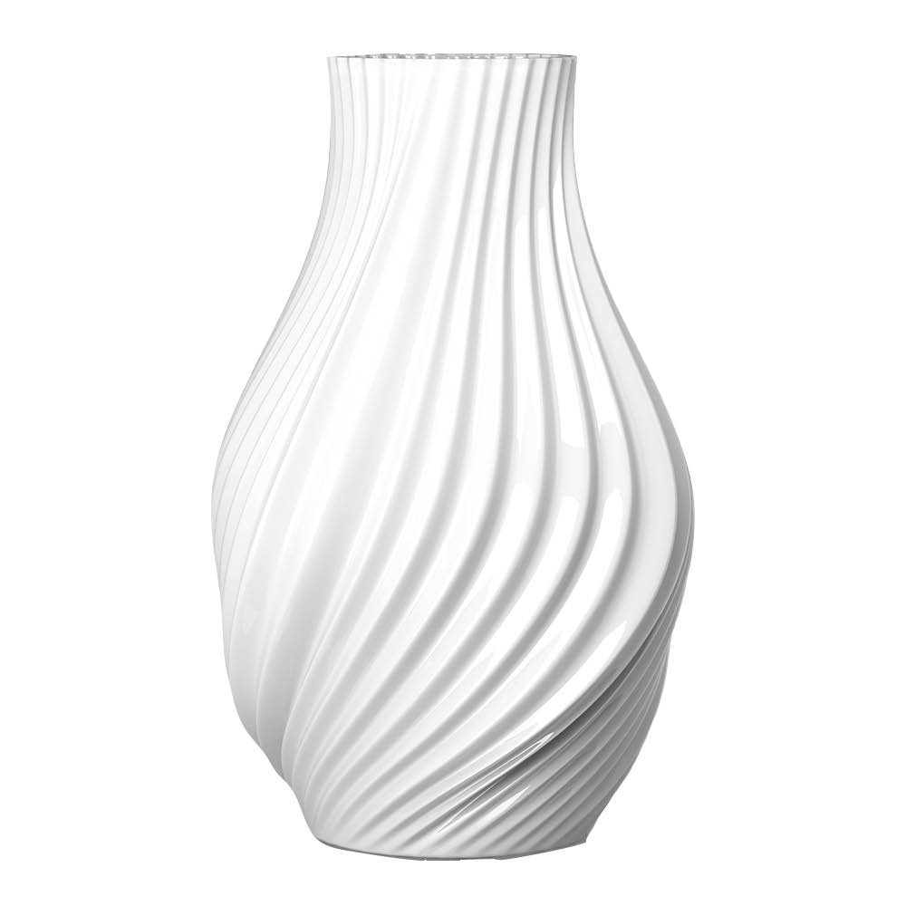 Lyngby Porcelæn - Twist Maljakko 18 cm Valkoinen
